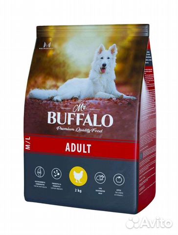Mr.Buffalo adult Корм д/собак курица 14 кг