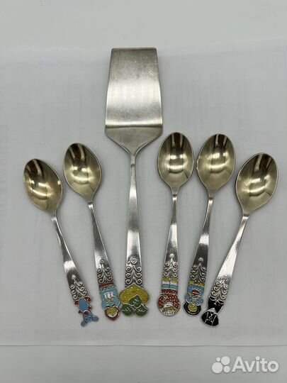 Набор чайных ложек мельхиор 