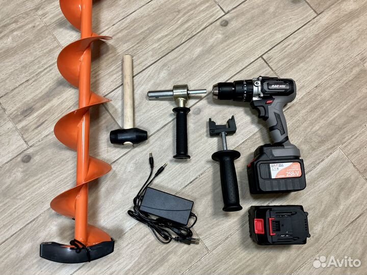 Ледобур Nanwei 150Нм + шнек Мотоштором 130