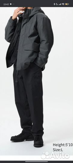 Uniqlo heattech gear брюки теплые карго