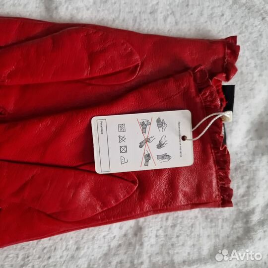 Перчатки женские кожаные новые