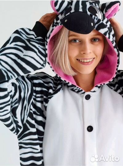 Кигуруми для взрослых Зебра разм.S