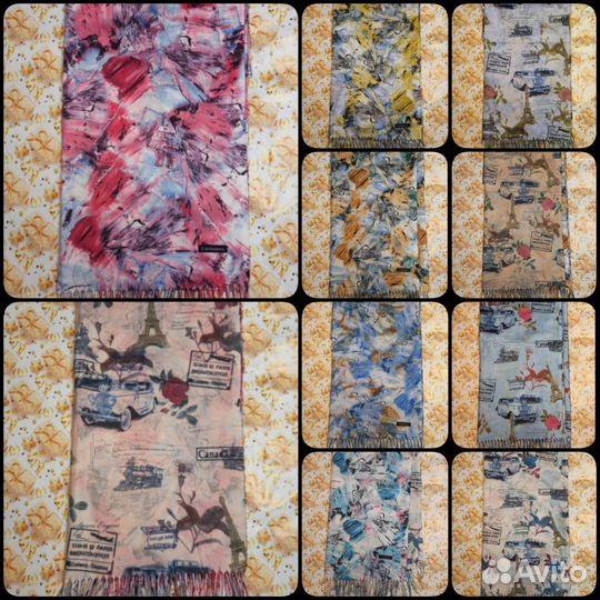 Шарфы платки палантины кашемир