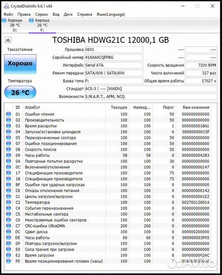 Жесткие диски HDD Toshiba, Western Digital, hgst