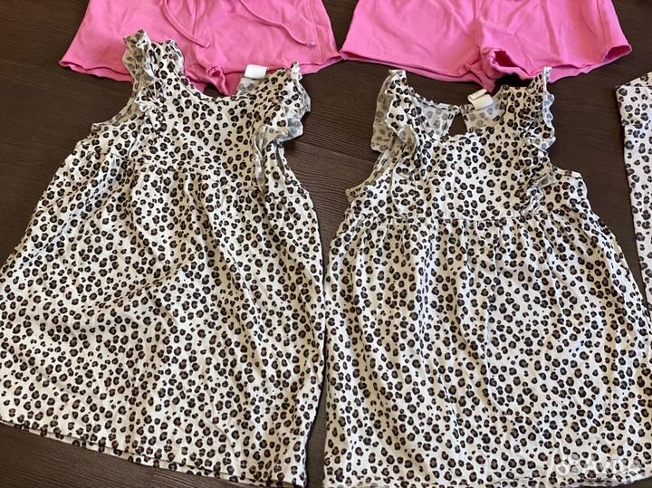 Летняя одежда для двойни (девочки), р. 86