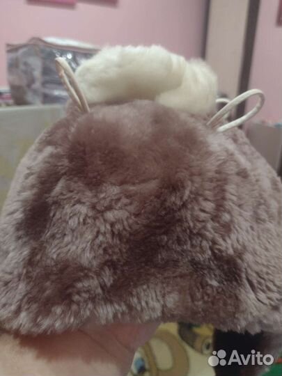 Шапка меховая на девочку 4-6 лет