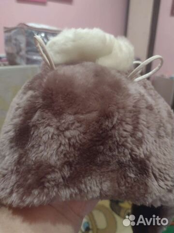 Шапка меховая на девочку 4-6 лет