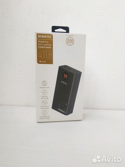 Romoss PEA40 новый в заводской упаковке 65W