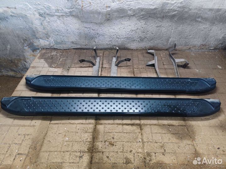 Пороги подножки Hyundai Santa Fe 2