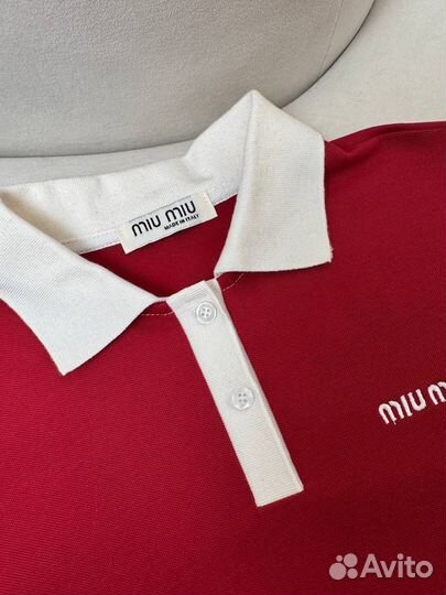 Поло футболка MIU MIU женская
