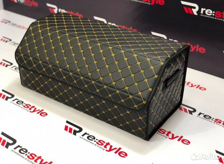 Органайзер большой черный с золотой строчкой U1178