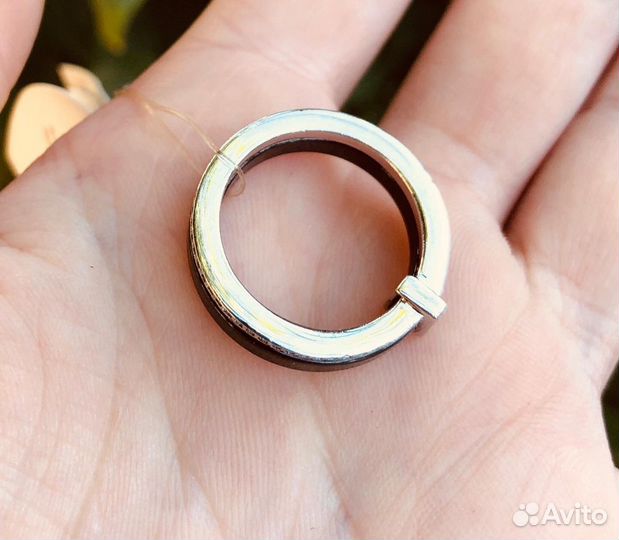 Серебряное кольцо с керамикой 17,0 размера