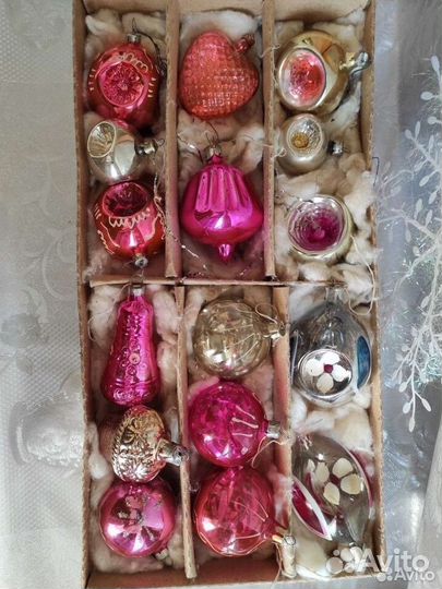 Елочные игрушки СССР, Дед Мороз, бусы