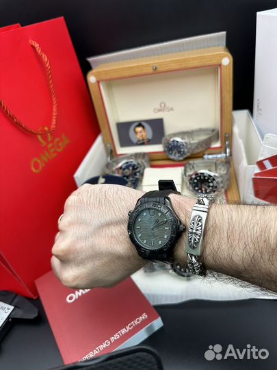 Часы Omega seamaster черные