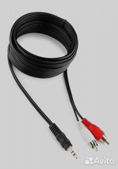 Аудио кабель AUX 5м, переходник на2х рса, стерео