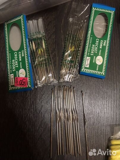 Крючки, спицы, фурнитура, иглы, молнии