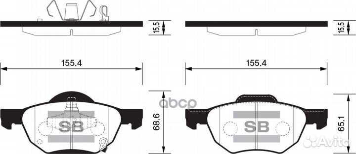 Колодки тормозные honda accord 03- перед. sp1573