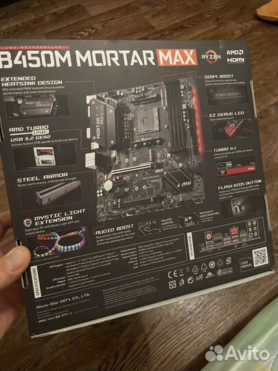 Материнская плата MSI B450M mortar MAX