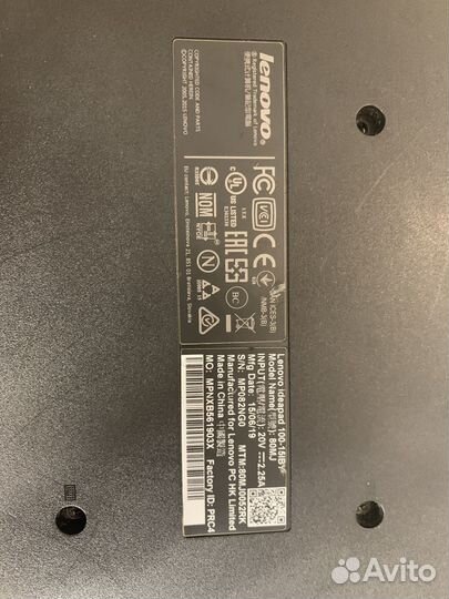 Ноутбук lenovo 80 mj
