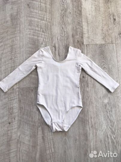 Купальник для танцев и гимнастики, белый