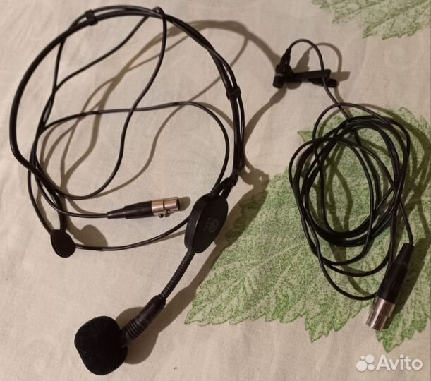 Головной микрофон AKG C544, петличка AKG CK55