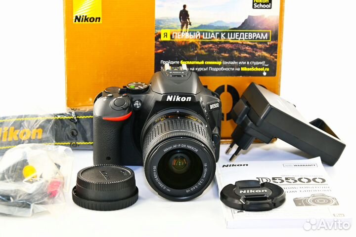 Nikon D5500 зеркалка Kit AF-S VR 18-55 новый
