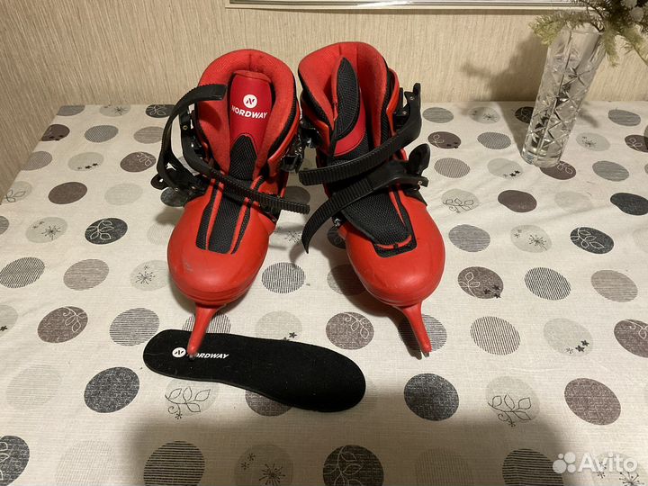 Коньки раздвижные детские Nordway. clkb-RB-34