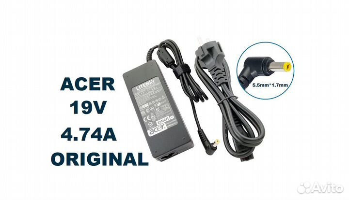 Зарядное устройство Acer 19V 4.74A orig. 5.5*1.7