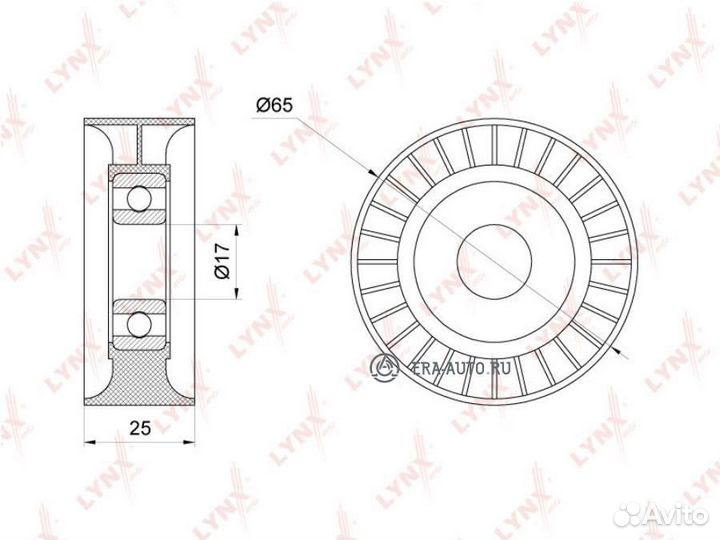 Lynxauto PB5237 Ролик натяжной приводного ремня