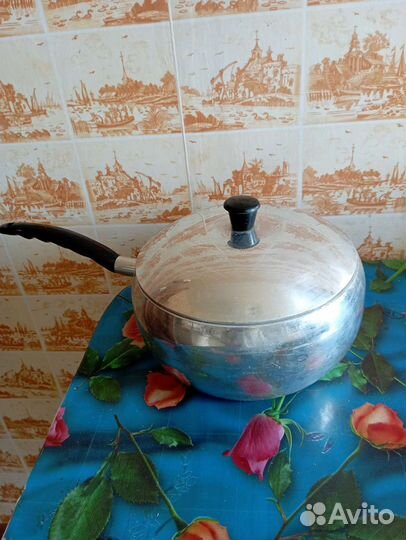 Кастрюля-ковш алюминиевый с ручкой