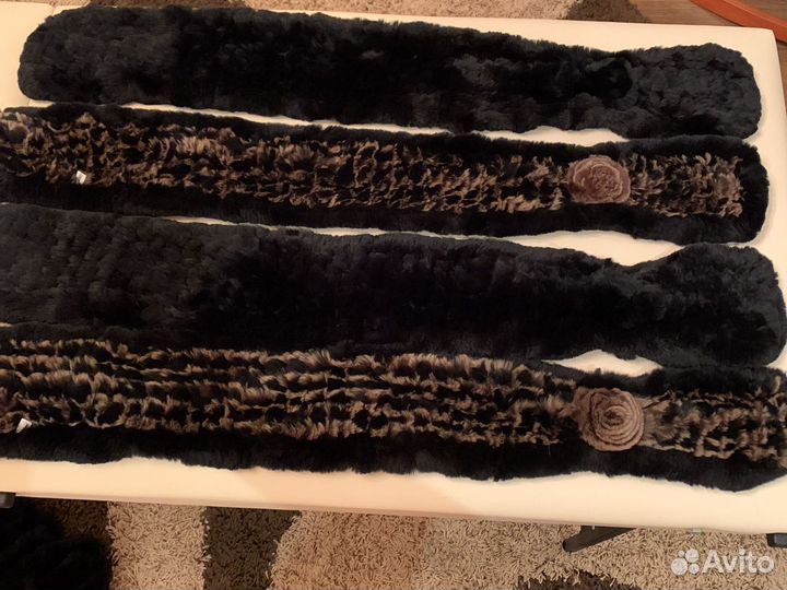 Шарфик вязаный из кролика, норки