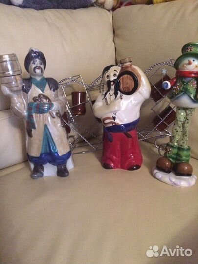 Графин и 6стопок,казак-графин,снеговик
