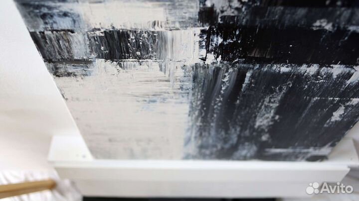 Картина черно-белая. 50х70. Абстракция