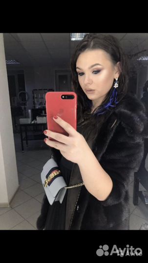 Шуба норковая с капюшоном 46 48