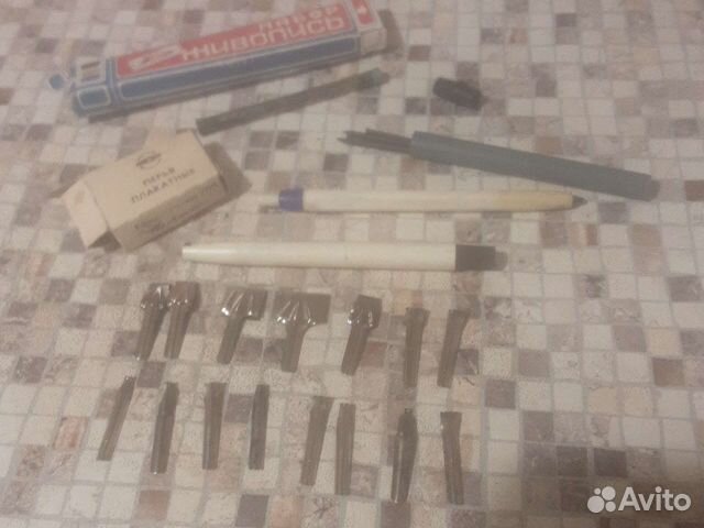 Перья плакатные и ручка для перьев