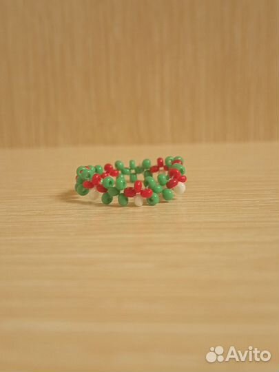 Кольцо из бисера грибы