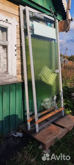 Двери стекло алюминий