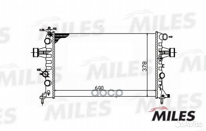 Радиатор opel astra G (98-06) 1.4-2.2 acrm034