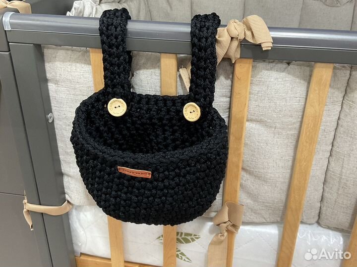 Вязаные корзинки ручной работы