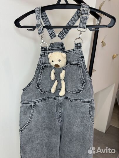 Джинсовый комбинезон для девочки р. 134