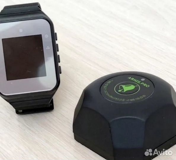 Кнопка вызова официанта, персонала: Бургер Черный