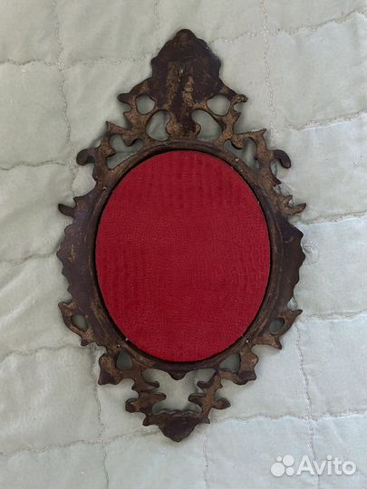 Плакетка/Картина шелкография в бронзовой раме