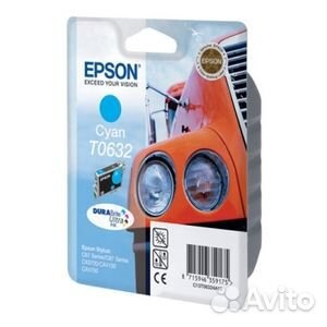 Картридж Epson T0632 Cyan голубой C13T06324A10