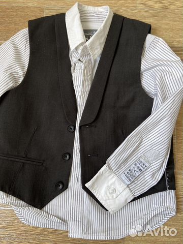 Рубашка и жилет next, размер 110