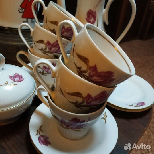 Кофейный фарфоровый сервиз Германия новый