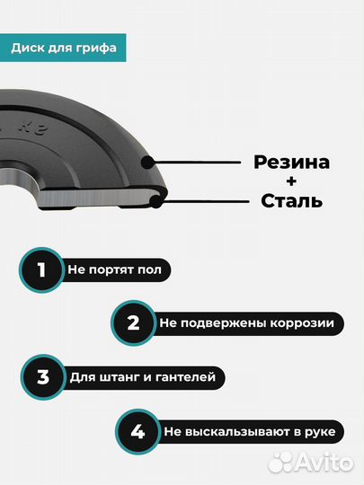 Комплект Дисков Антат d26 1.25кг. / 6 шт