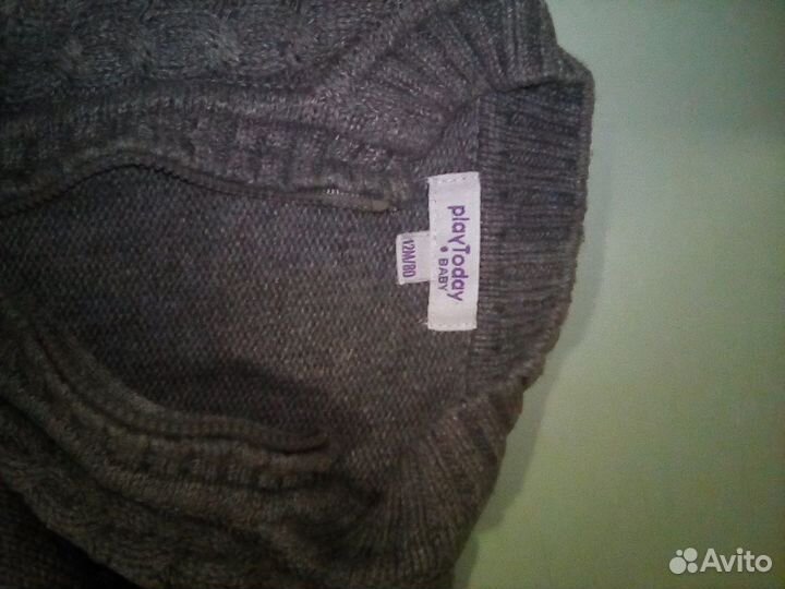 Теплый свитер р.80 на мальчика 12 мес