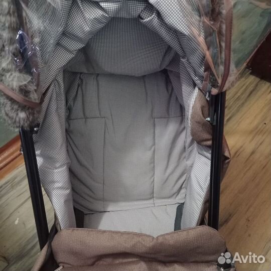 Детские санки коляска с колесами