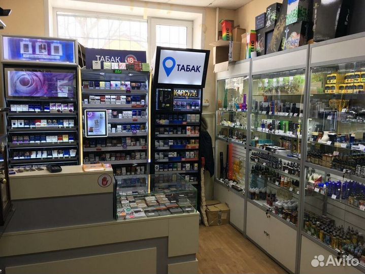 Табачный магазин с ассортиментом для вейперов