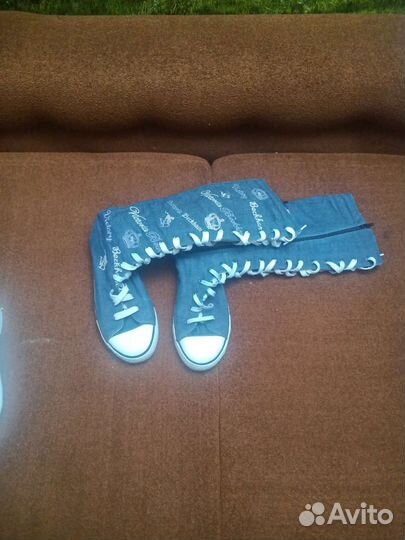 Джинсовые сапожки